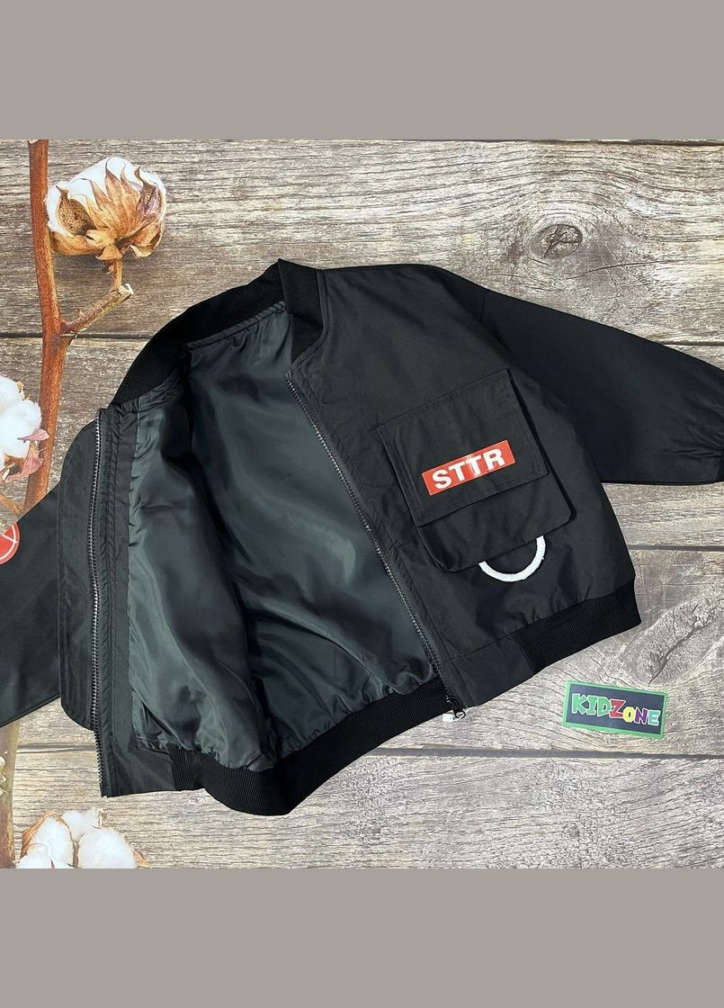 Черная демисезонная ветровка No Brand