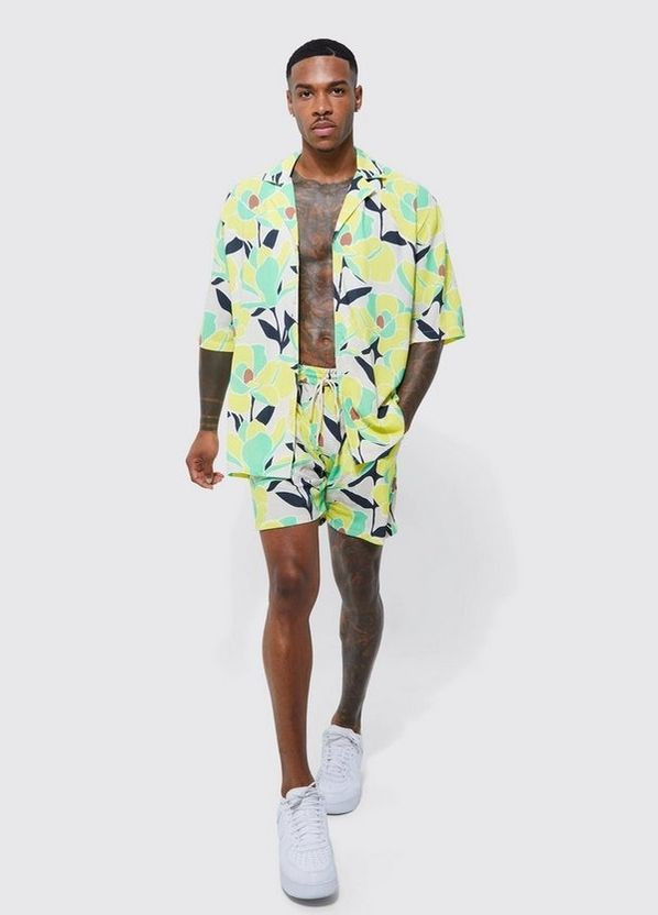 Комбінований літній костюм (шорти та сорочка) Boohoo