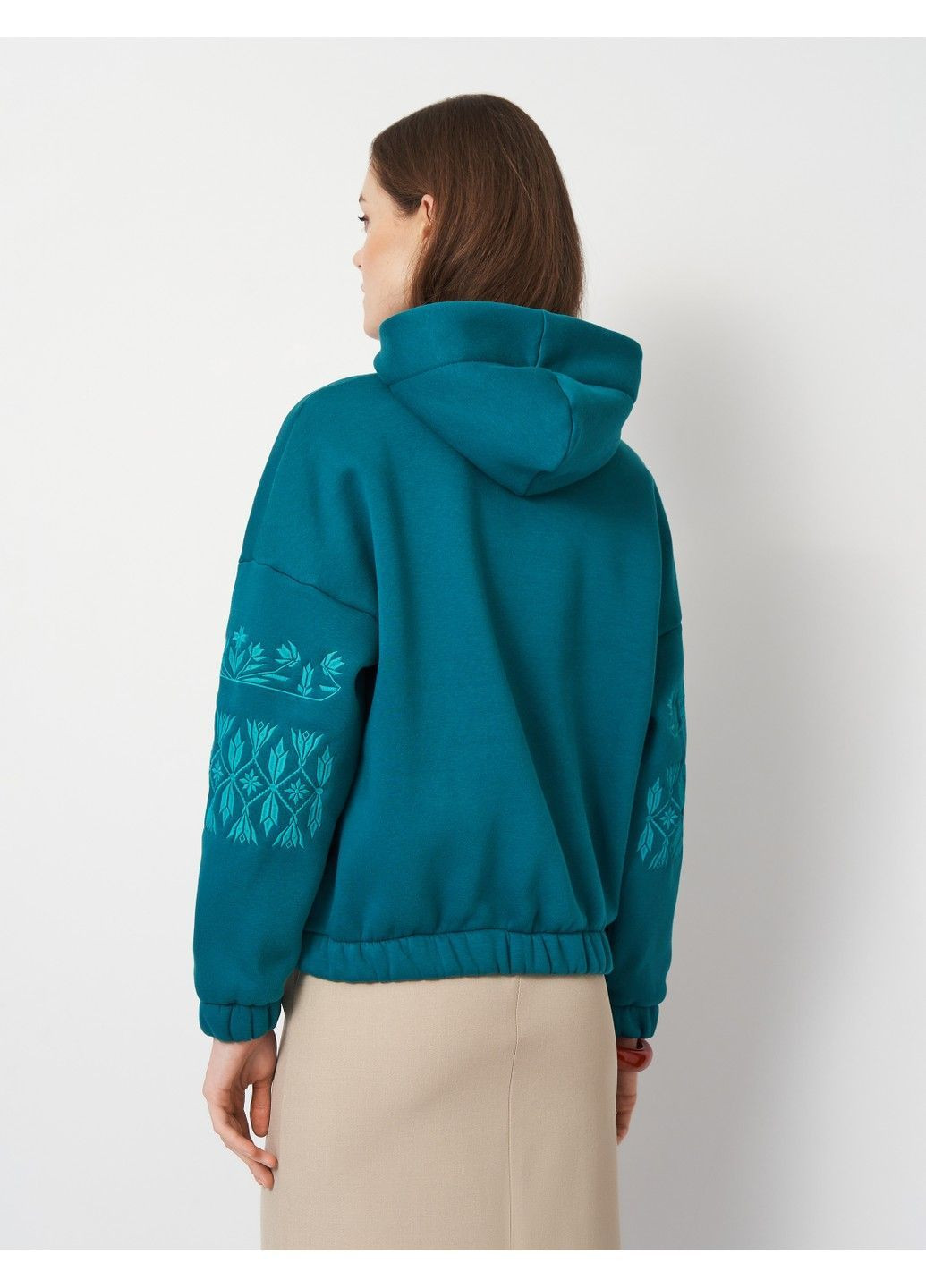 Зелений худі поділля аквамарин Lesia (362971211)