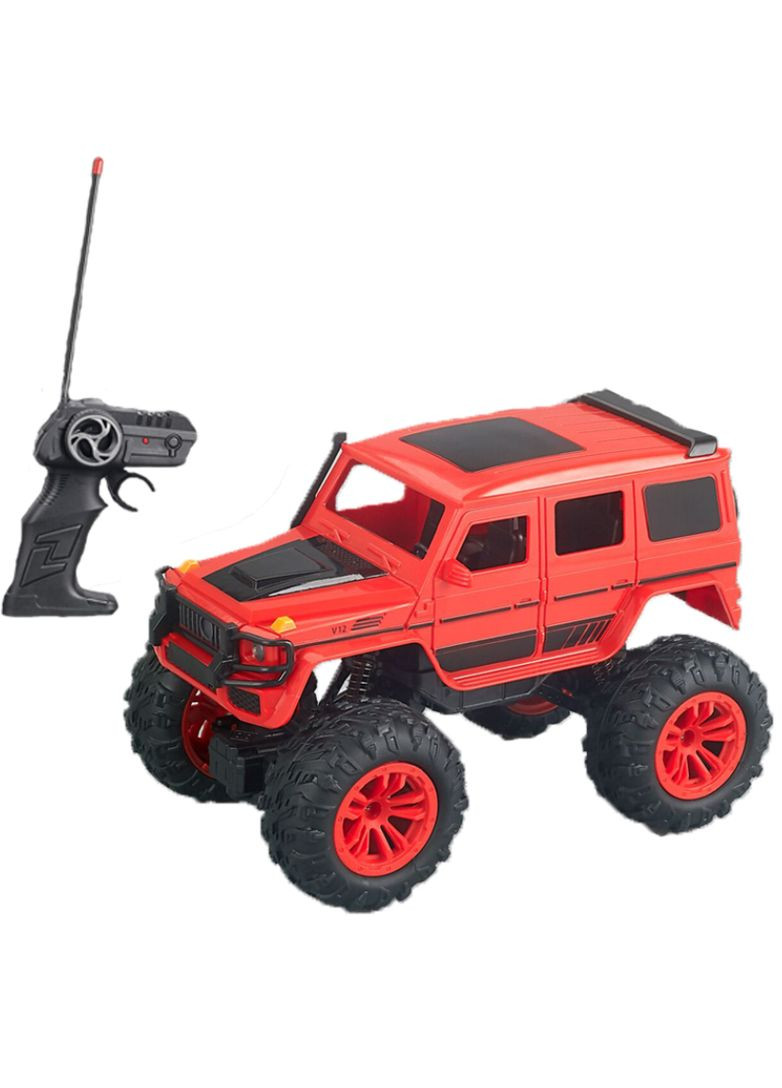 Джип на радіокеруванні SH091-509B акумулятор масштаб 1:16 світло амортизатори надувні колеса 22 см Червоний No Brand (367078465)