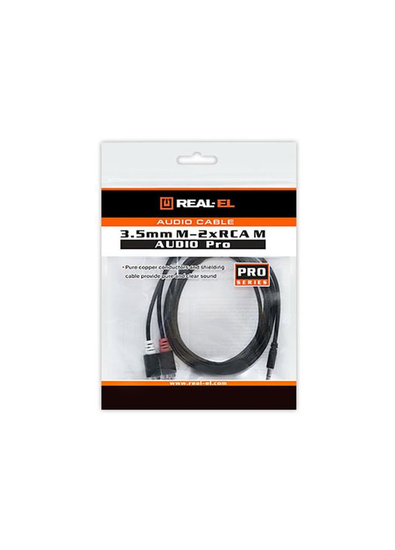 Аудіо-кабель Audio Pro 3.5 мм - 2xRCA (M/M), 1.8 м, (EL123500042) Real-El (336952995)