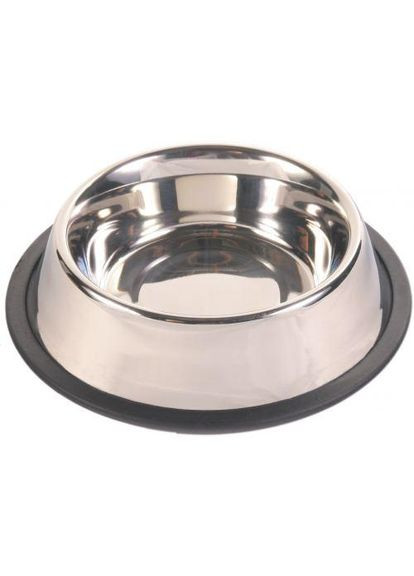 Миска для собак, на резиновой основе, металлическая, 23 см, 900 мл (*) Trixie (322591445)