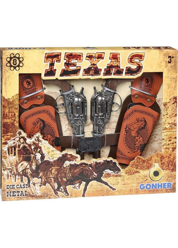 Набор Техас 2 револьверы 8 зарядные 234/0 Gonher (364503085)