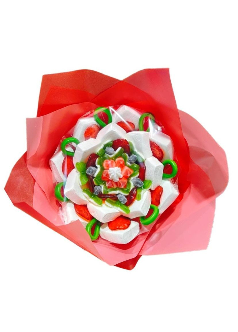 Сладкий букет из мармелада и маршмелоу Свежесть - 7 Мармеладный Кот 1 кг Мармеладний Кіт (315427711)