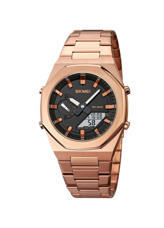 1816RGWT Rose Gold-White кварцевый сasual, классический Skmei (323079663)