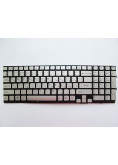 Клавіатура ноутбука VPCSE Series серебро без рамки подсветка UA (A43274) Sony vpc-se series серебро без рамки подсветка ua (275092787)