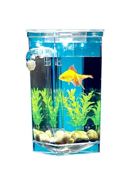 Детский прочный самоочищающийся аквариум My Fun Fish с LED подсветкой (1756375765) No Brand (335419359)