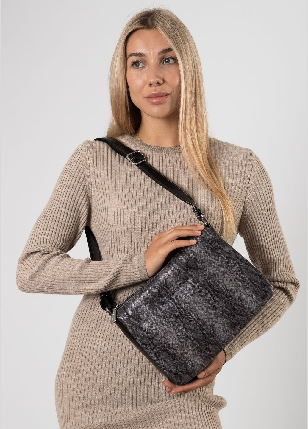 Темно-серая сумка (6807E S) Polina (329825943)