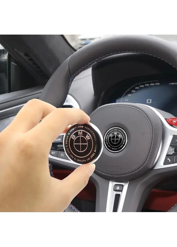 Емблема керма 45мм чорна з написом "I KNOW THAT MY FUTURE IS NOT JUST A DREAM" OEM 51148132375 BMW (369611164)