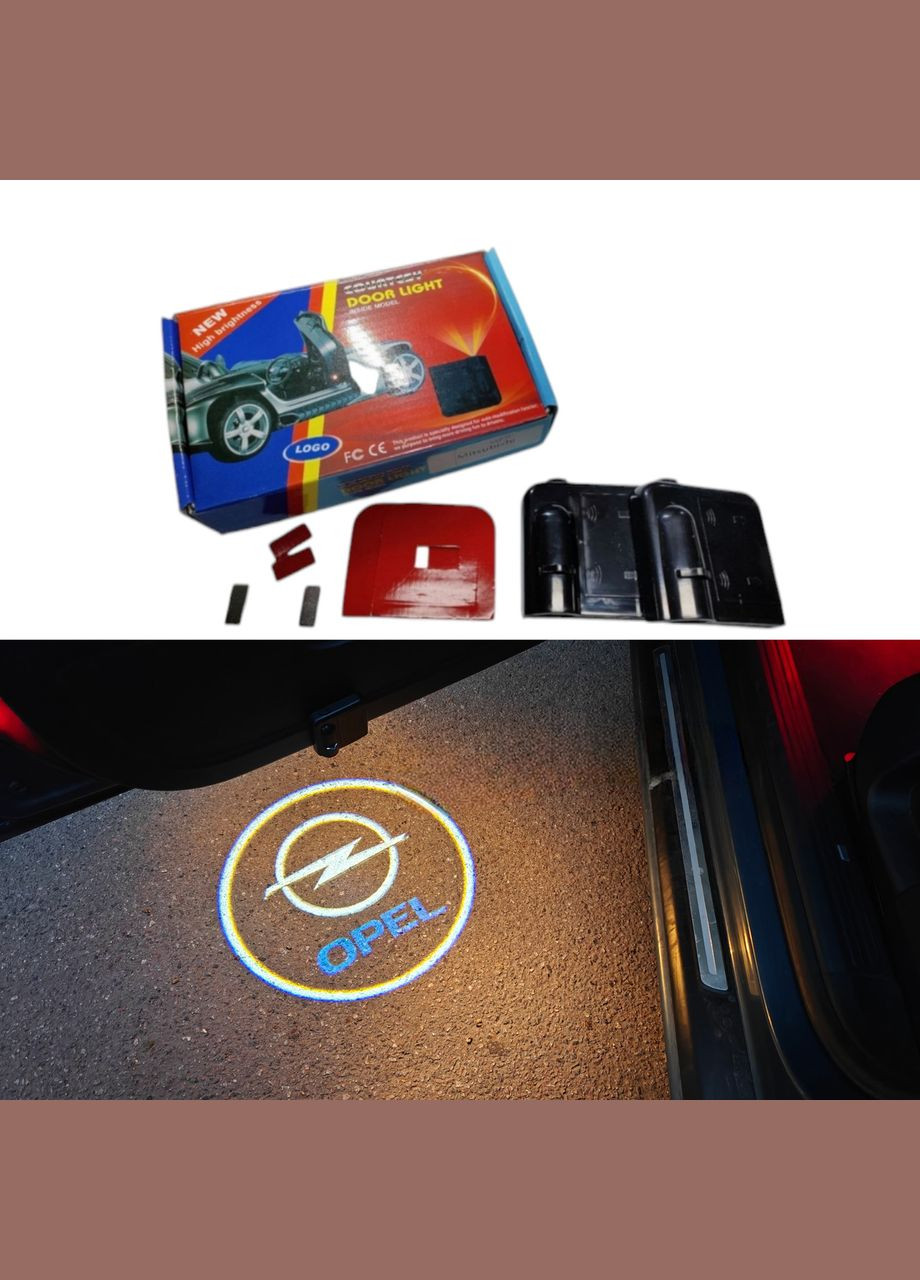 Лазерне підсвічування на дверях автомобіля з логотипом Opel (330255173)