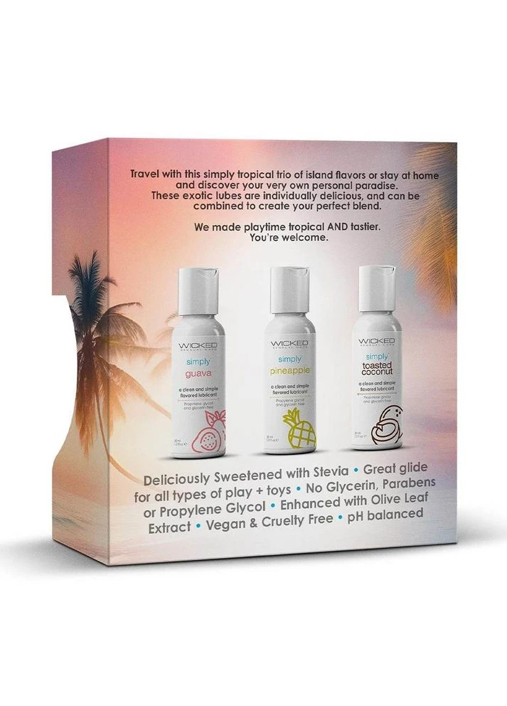 Набір ароматизованих лубрикантів Simply Tropical Trio Kit, 3 шт. Wicked Sensual Care (383275000)