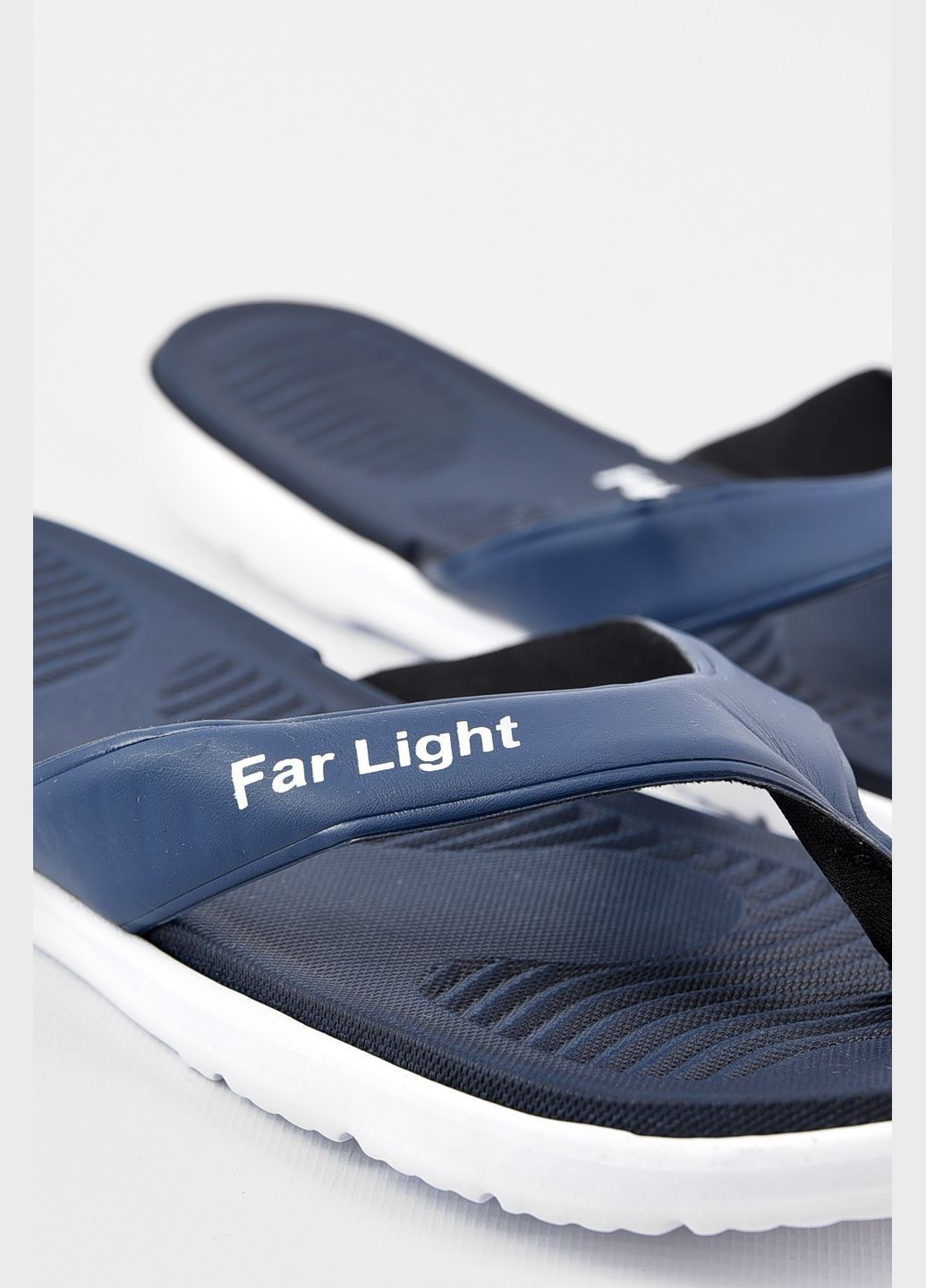 В`єтнамки чоловічі темно-синього кольору з білою підошвою Let's Shop (315876385)