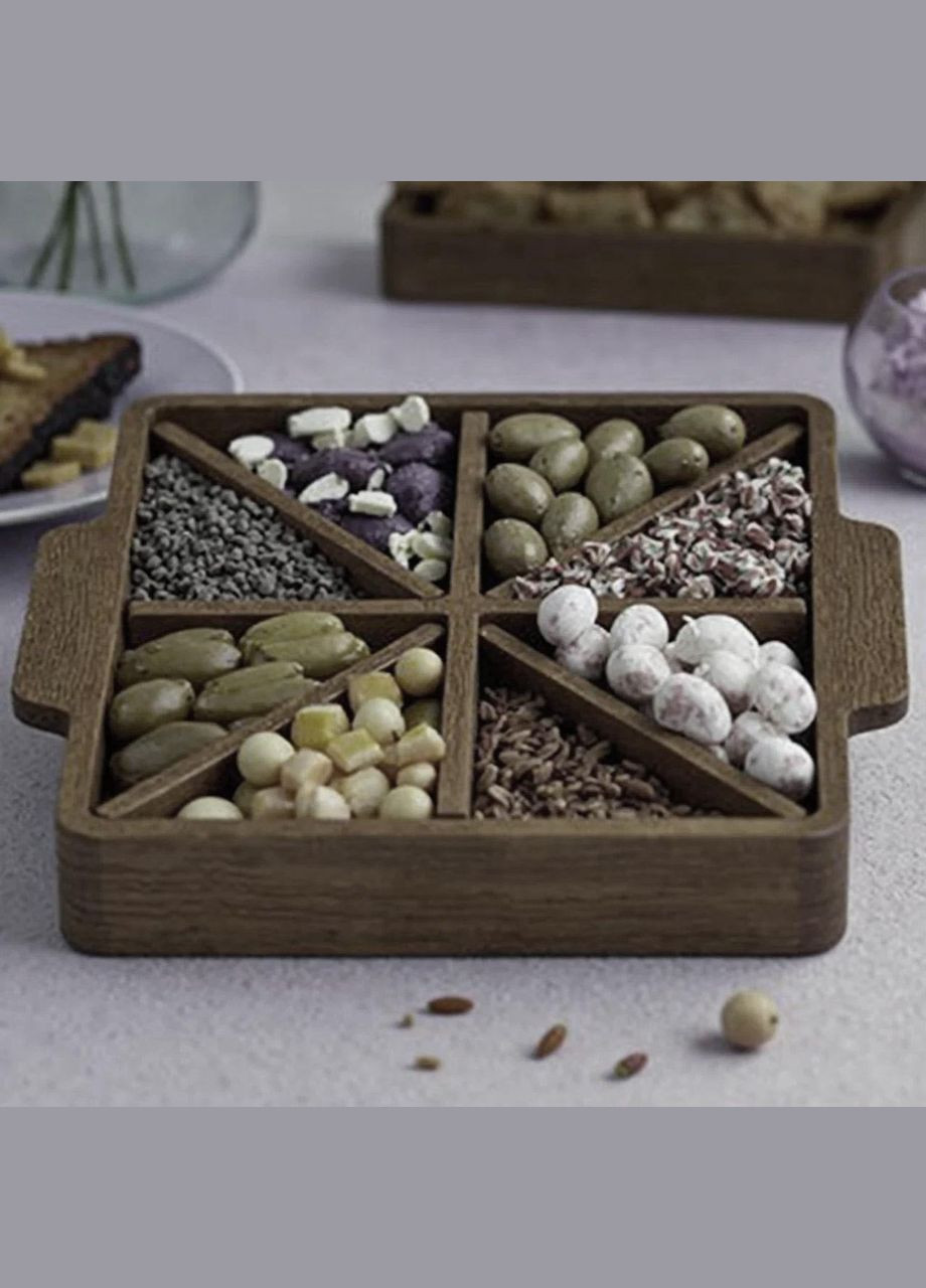 Менажниця з дерева Чідорес сепія (МЕН-009208) No Brand (327847859)