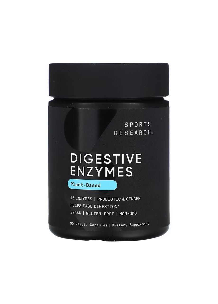 Digestive Enzymes + Probiotic - 90 veggie capsules Sport Research (369399761)