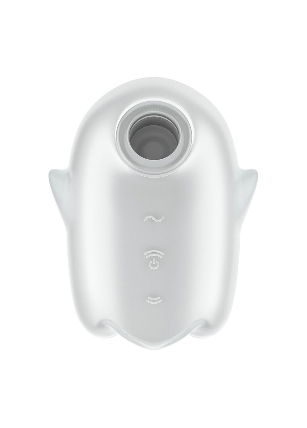 Вакуумный клиторальный стимулятор с вибрацией Glowing Ghost White Satisfyer (366876208)