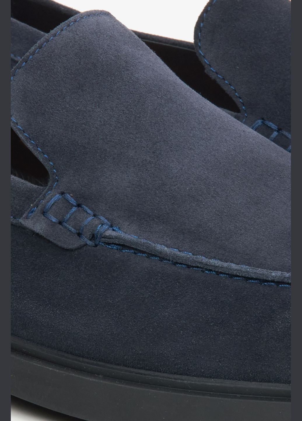 Синие лоферы, цвет синий Estro