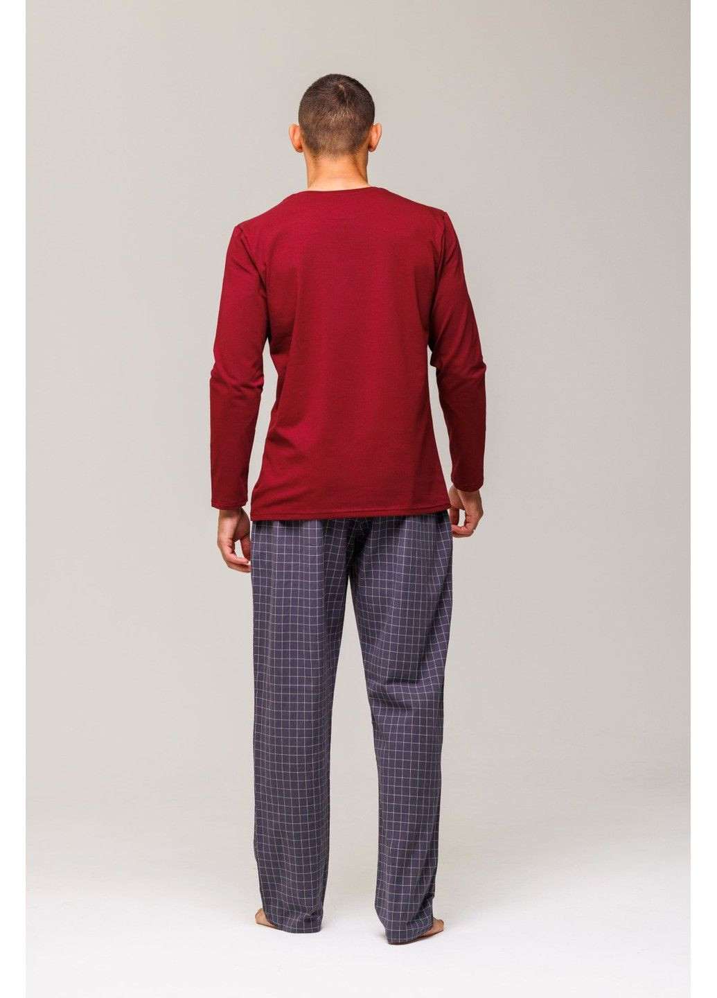 Бордовый демисезонный повседневный лонгслив Handy Wear однотонный