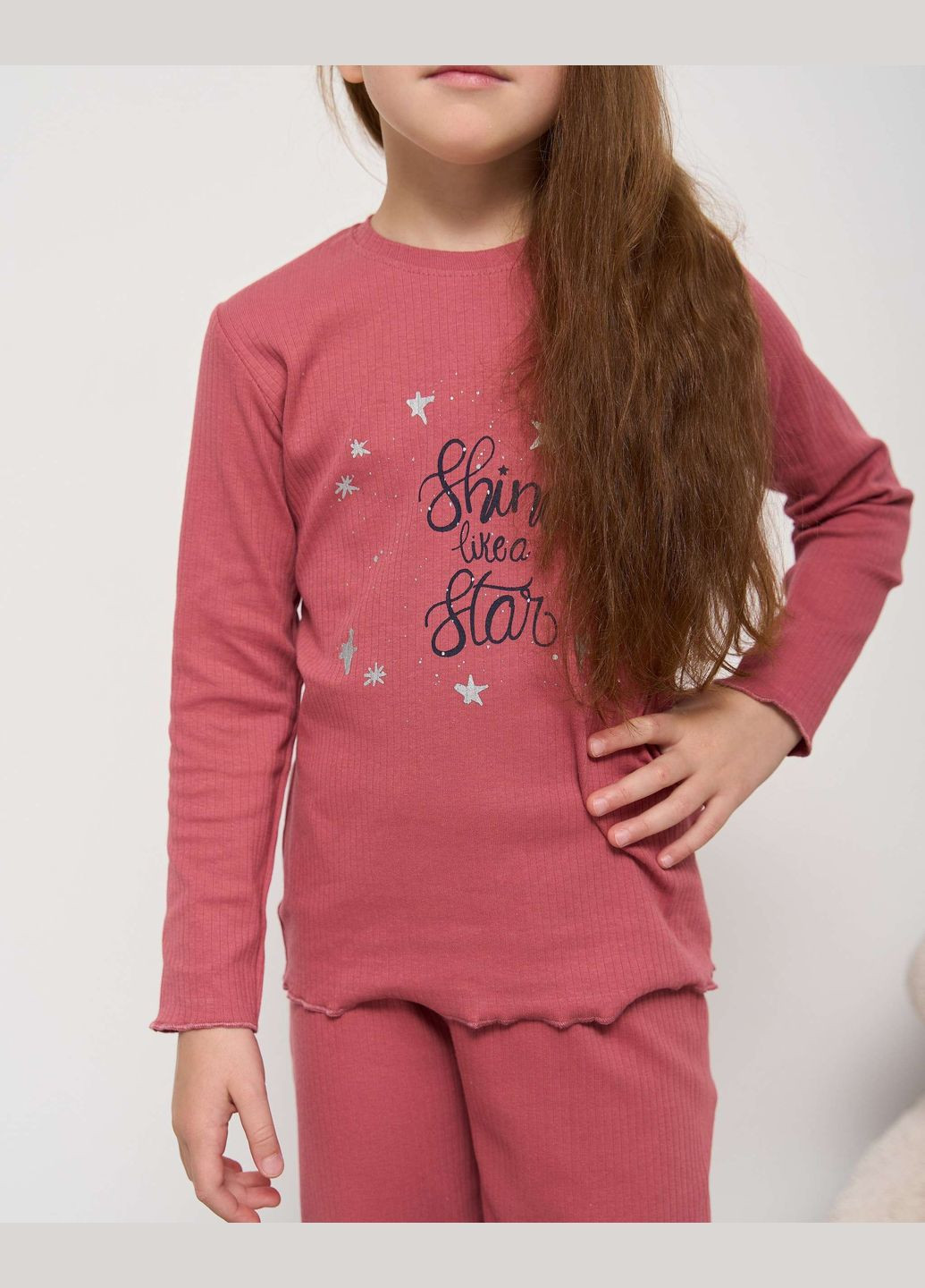 Бордовая пижама со штанами для девочки Nicoletta