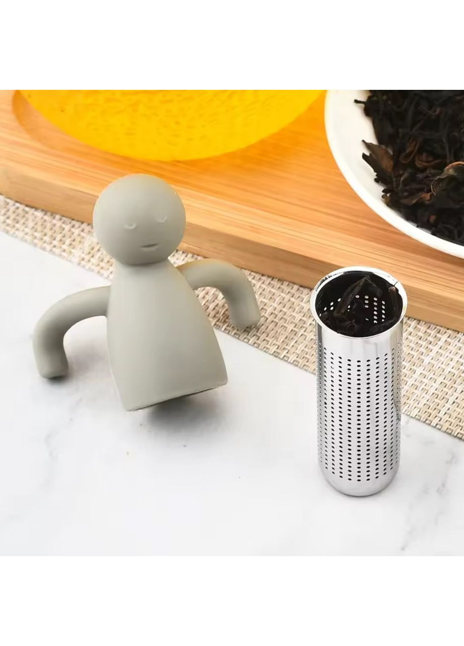 Ситечко для чая в форме силиконового человечка, держащегося за чашку No Brand (367955834)