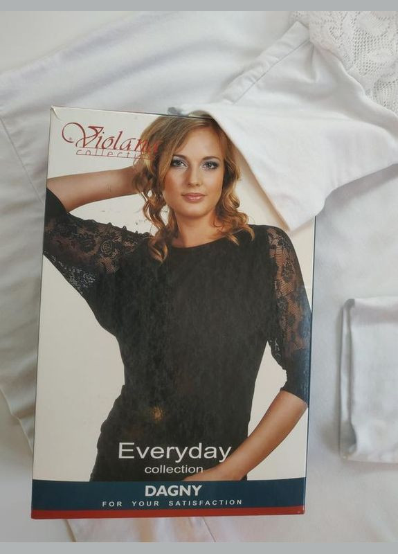 Біла жіноча блузка білого кольору з мереживом хл dagny Violana