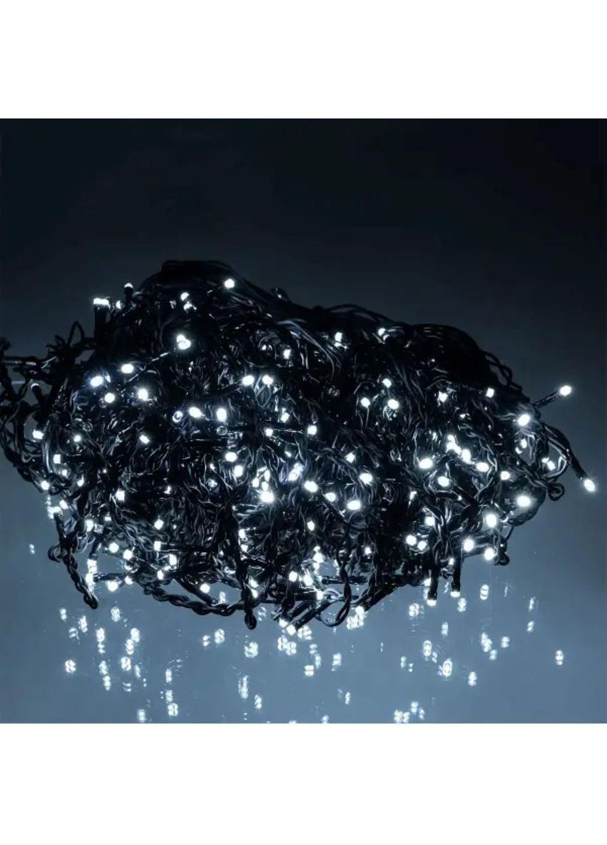 Новорічна гірлянда вулична Бахрома 36 м 600 LED чорний провід Білий 36МBW Garlando (370373339)