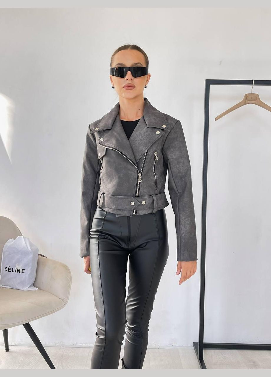 Сіра демісезонна куртка косуха mini сіра косуха AL