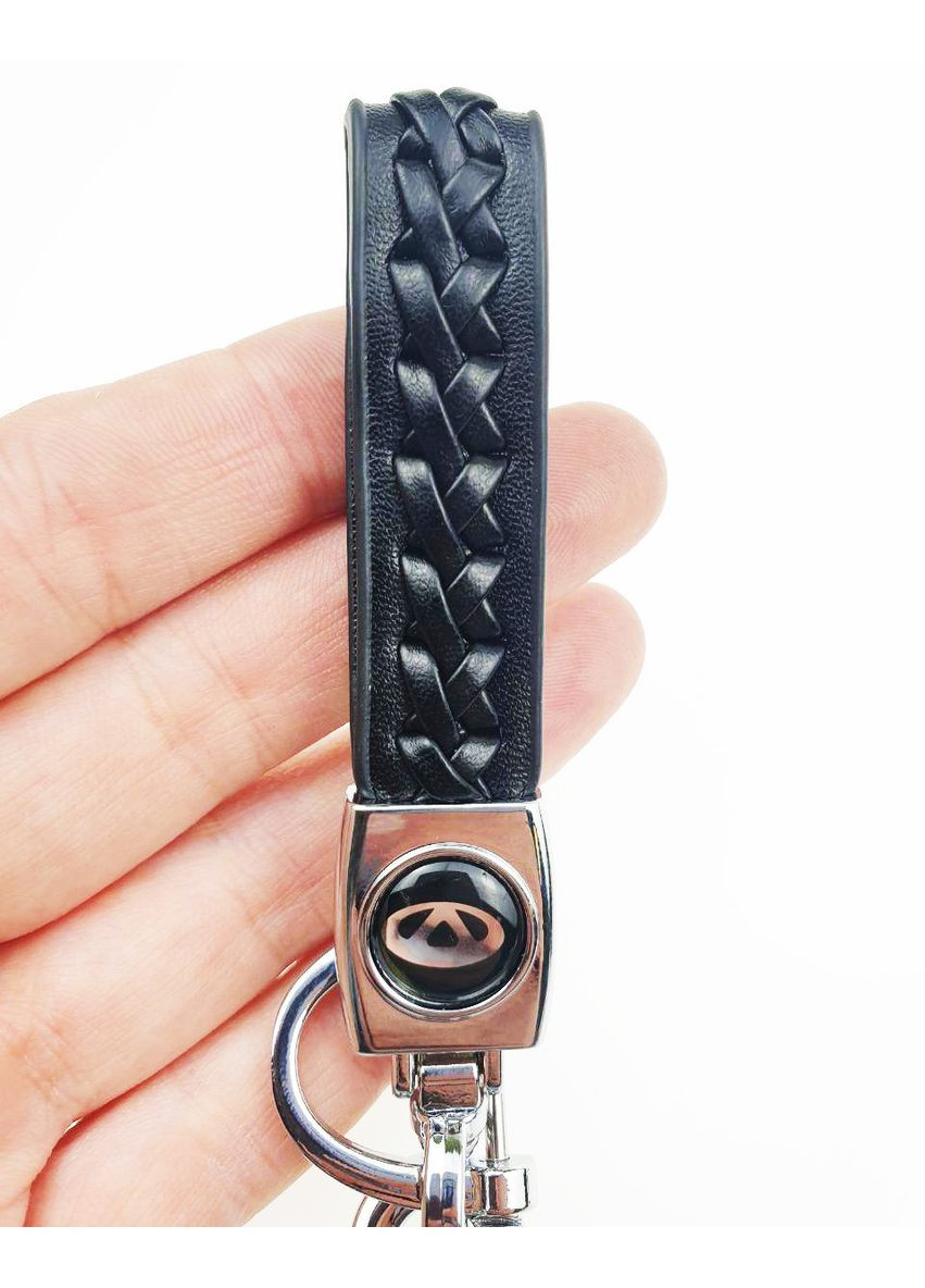 Брелок для авто ключів CHERY (натуральна шкіра, універсальне кріплення, чорний) No Brand (360949311)