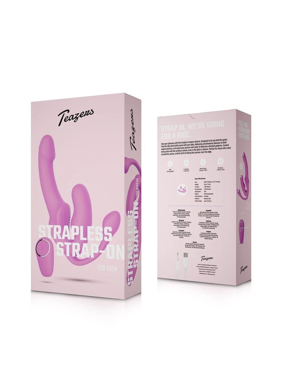 Безремневой страпон с анальной вставкой Strapless Strap-On with Anal Plug Teazers (388147856)