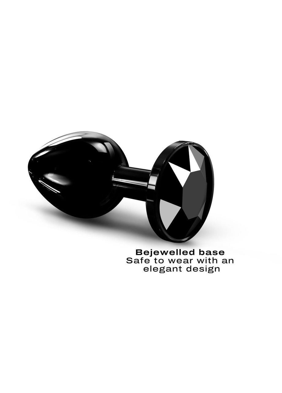 Металлическая анальная пробка с кристаллом Dorcel Diamond Plug Black M No Brand (366879644)