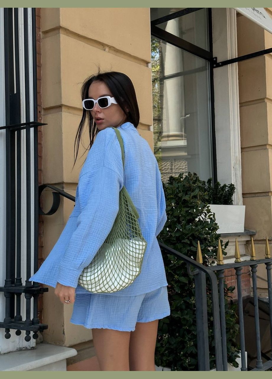 Муслиновый костюм с шортами и рубашкой Adelante (331022797)