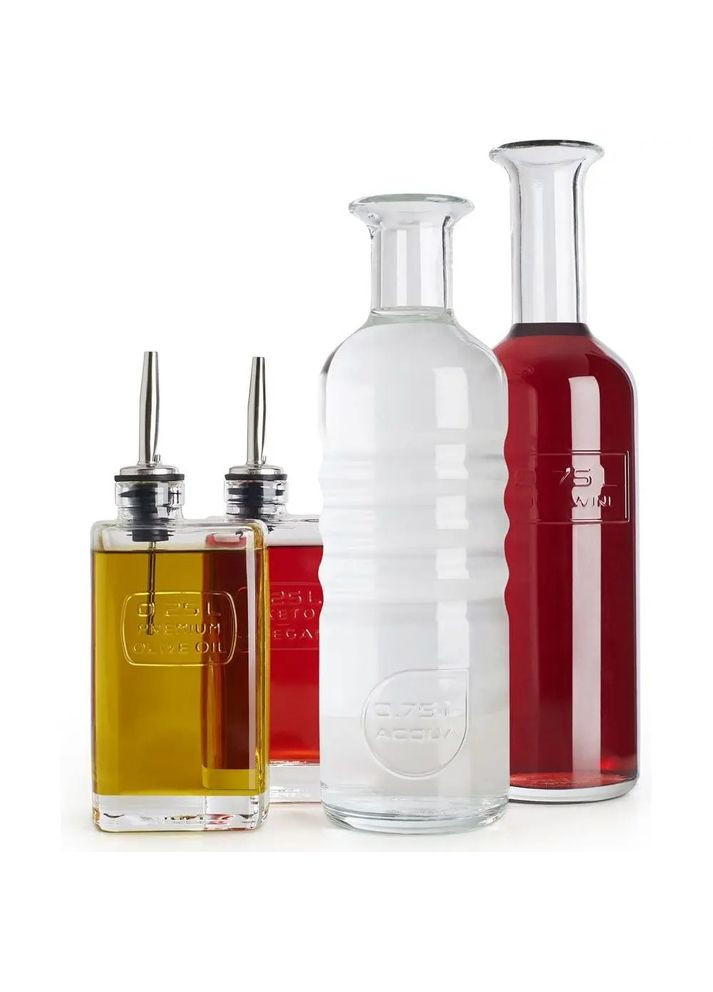 Набор емкостей для масла и уксуса Optima A-12325-S-0302-L-990 4 предмета Luigi Bormioli (361399951)