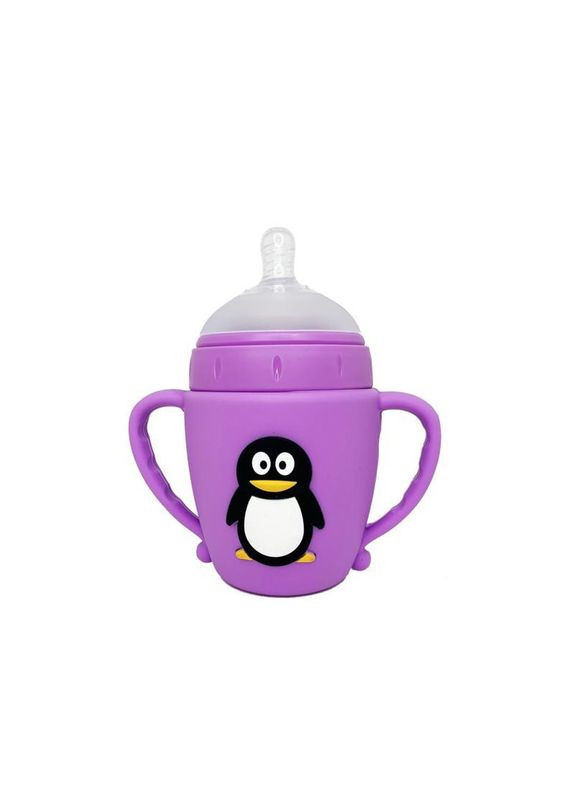 Бутылочка пластиковая с ручками "Пингвин" MGZ-0301, 180 мл No Brand (329897426)