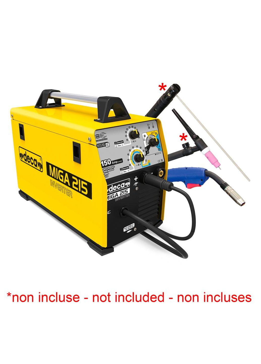 Зварювальний інверторний напівавтомат MIG/MMA/TIG MIGA 215 Deca (361768306)