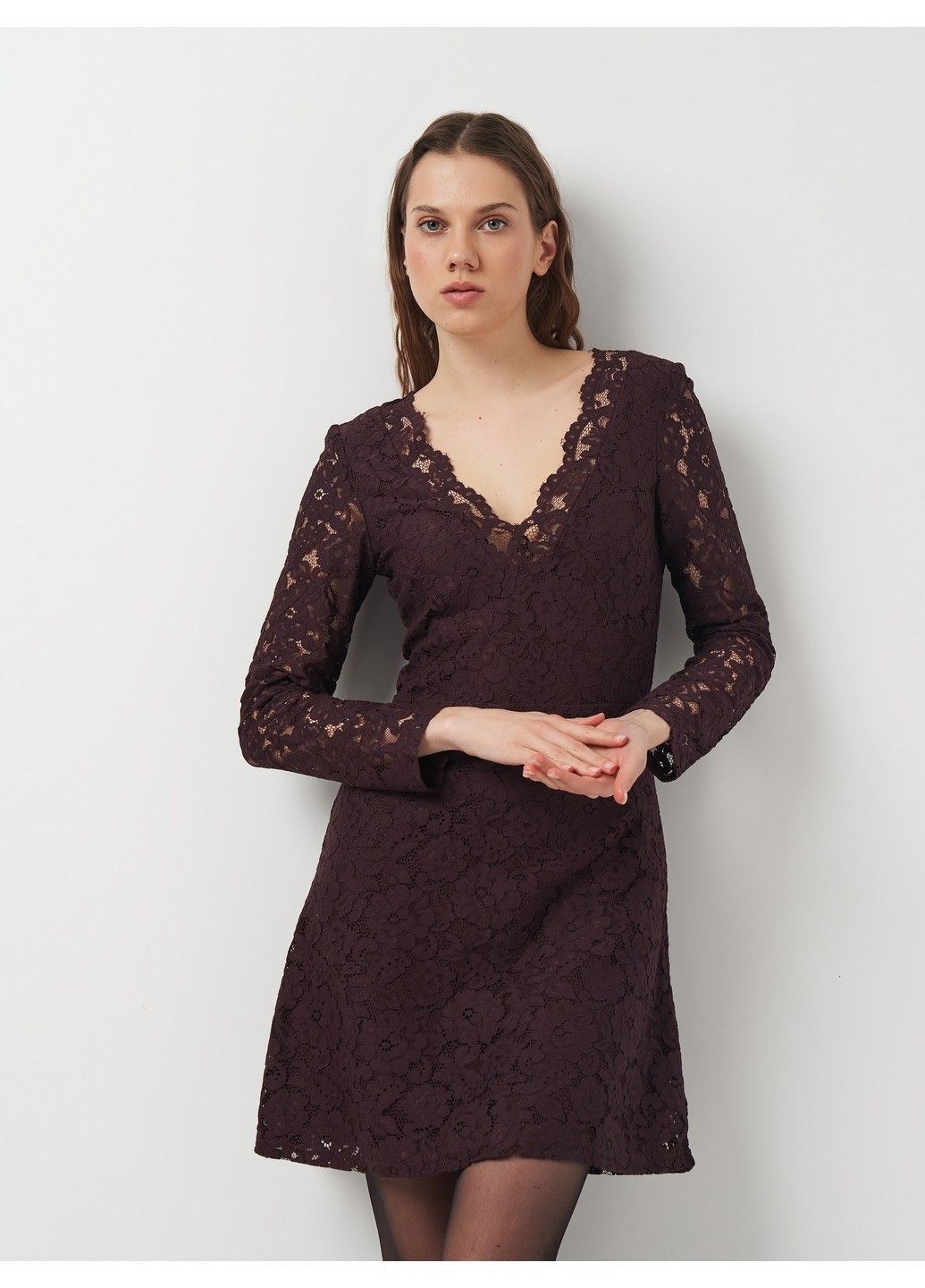 Бордова вечірня сукня H&M