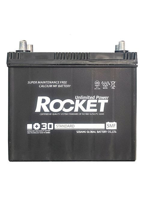 Автомобильный аккумулятор Japan 6СТ-45Ah Аз 430A (CCA) с переходником под клемму STD SMF 55B24R Rocket (349806220)