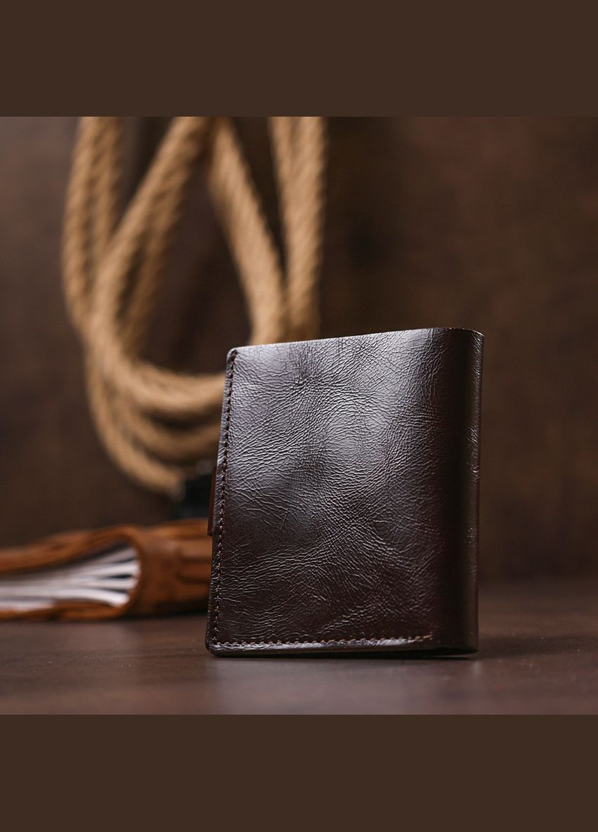 Шкіряне портмоне для документів чоловіче 16485 Коричневий Shvigel (306881910)