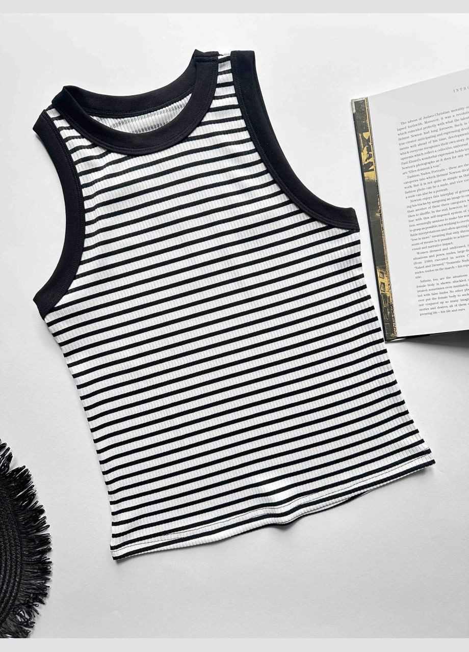 Женская майка в рубчик в полоску GorLin — 327366655