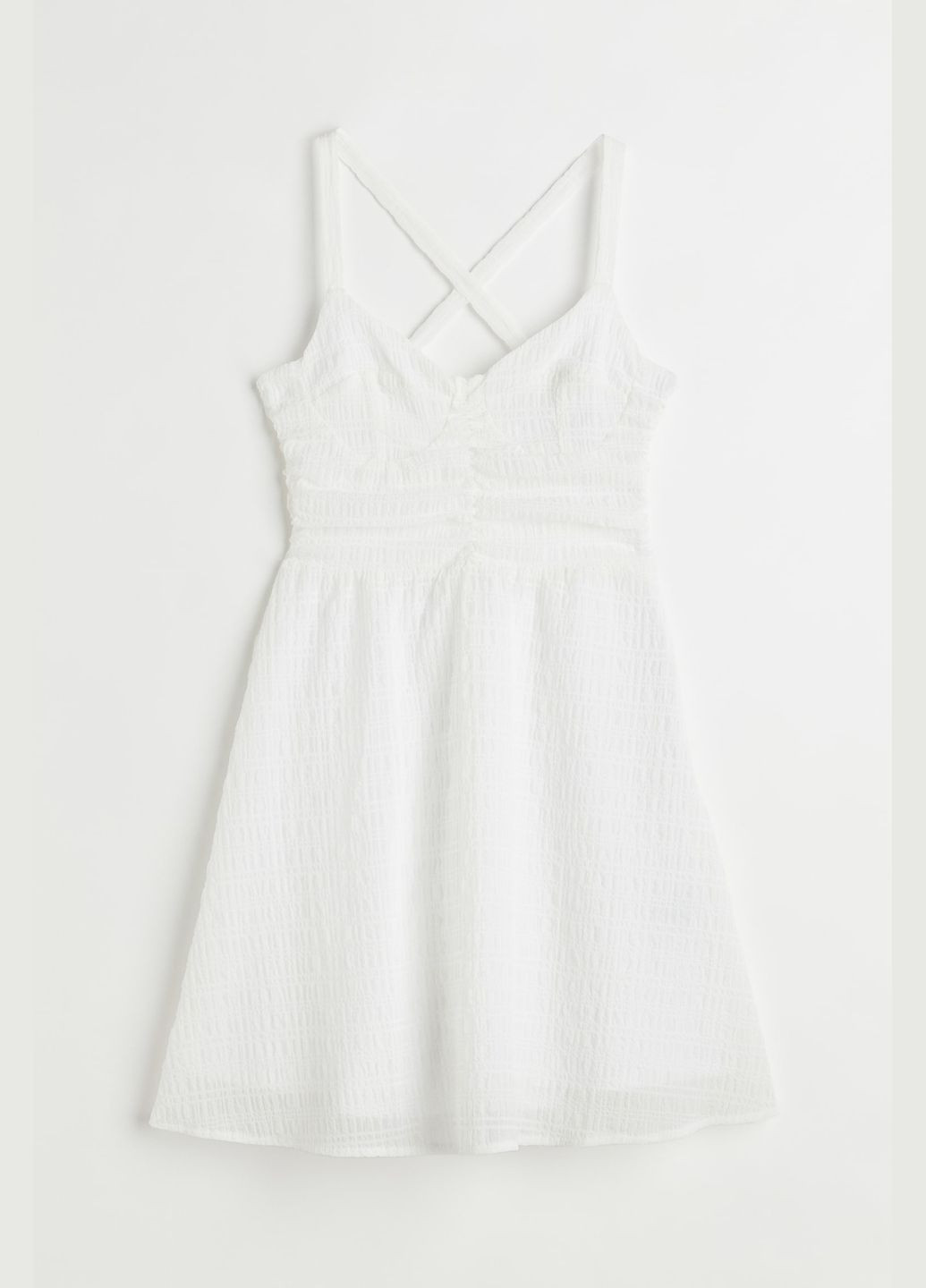 Белое повседневный платье H&M однотонное