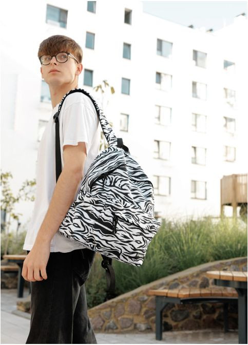 Чоловічий рюкзак Active тканевий з принтом "zebra" (R-11811146m-VS) Sambag (302450414)