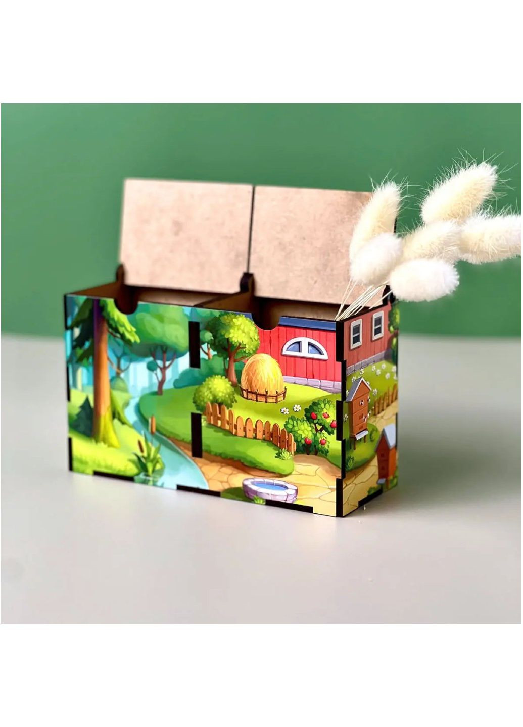 Дерев'яний сортер-комодик "Дикі та свійські тварини". Розвиваюча гра для дітей від 3 років ПСФ021 Ubumblebees (289458386)