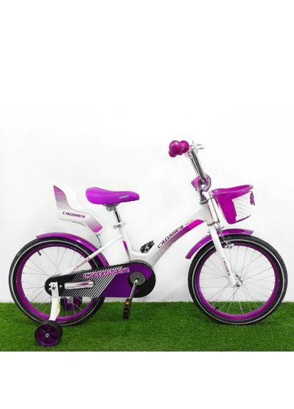 Велосипед дитячий Kids Bike 16 дюймів біло-фіолетовий (KBS-3/16WVT) Crosser (365544033)