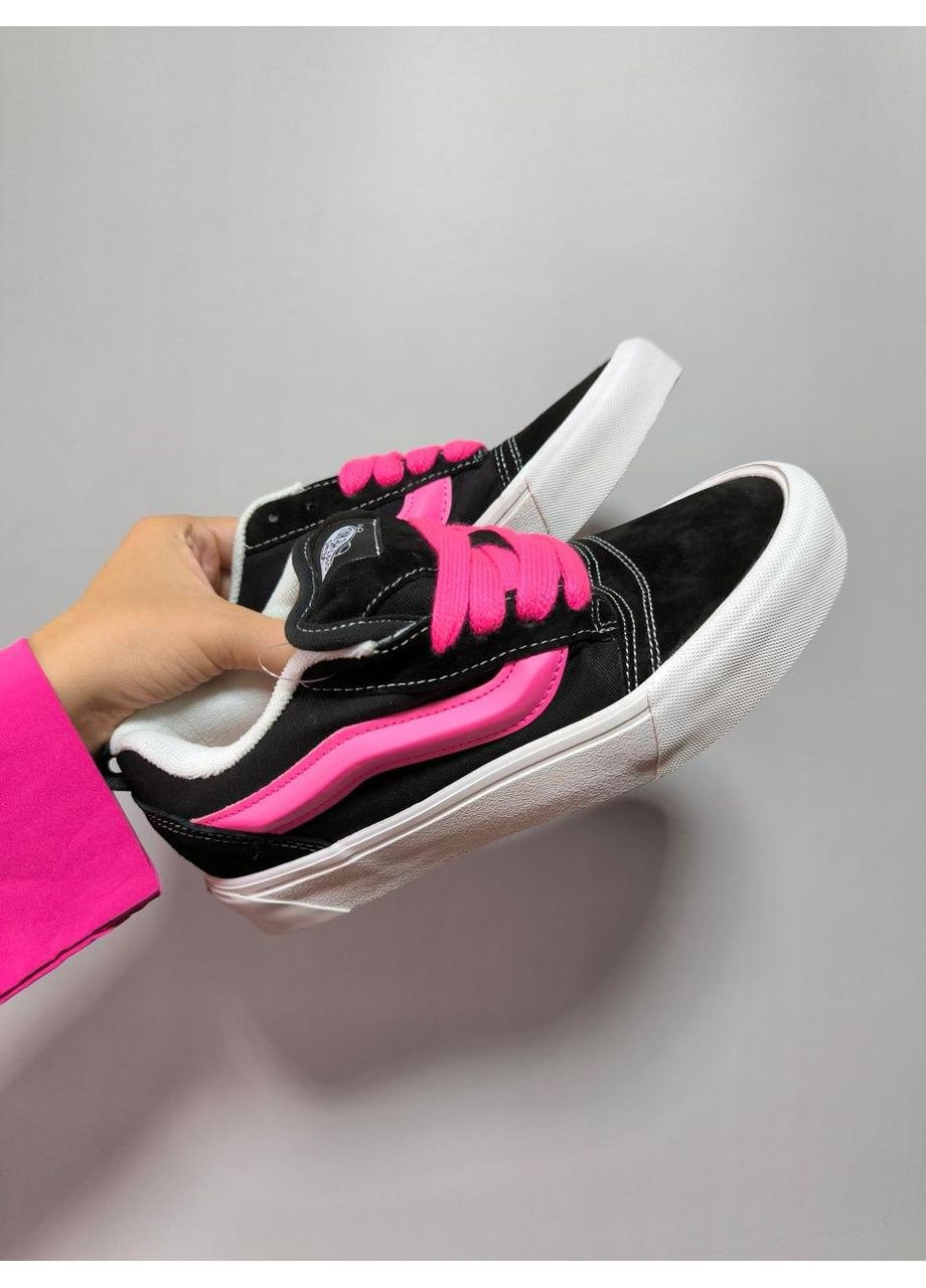 КЕДЫ ЖЕНСКИЕ VANS KNU SKOOL BLACK PINK ВАНС КНУ СКУЛ No Brand розовые демисезоны (367170093)