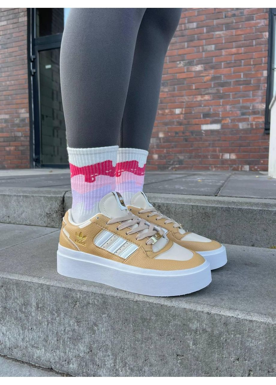 Бежеві Осінні кросівки чоловічі adidas forum bonega beige if4829 адідас форум No Brand