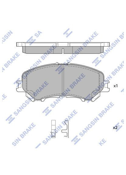 Колодки гальмівні дискові ПЕРЕДН NISSAN ROGUE 2.5 2007.01-2015.12 HQ SP1715 HI-Q (362607119)