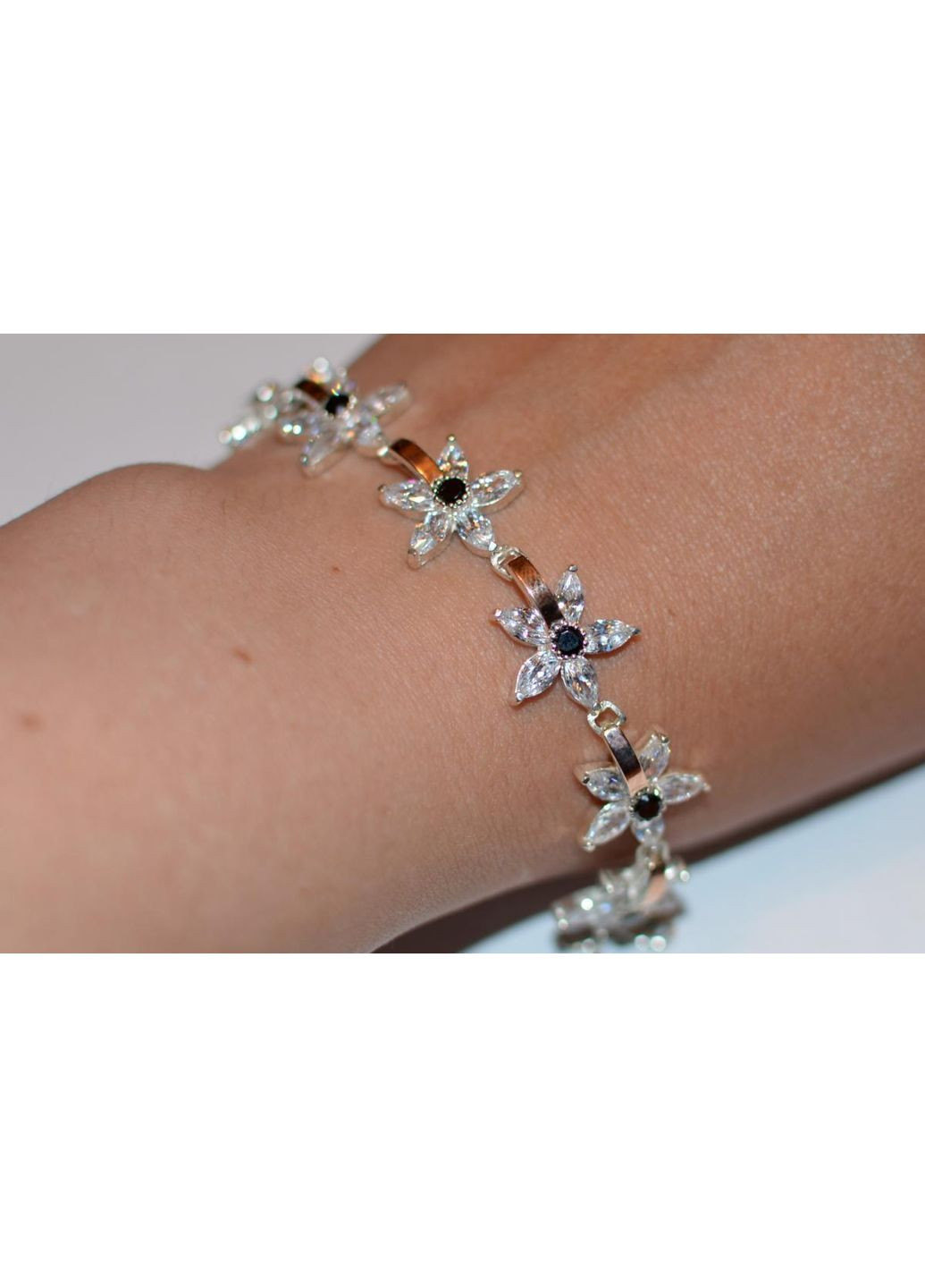 Серебряный браслет с напайками из золота Silver Style (367112781)