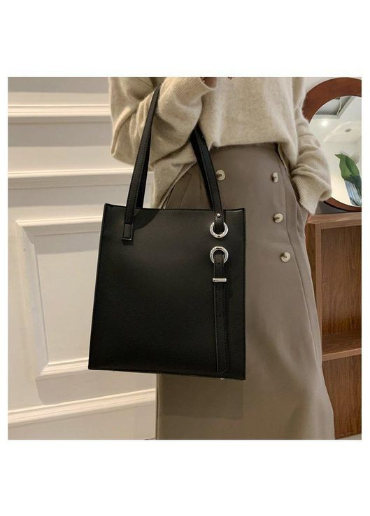 Сумка шопер женская черная (RN-189) No Brand (346493759)