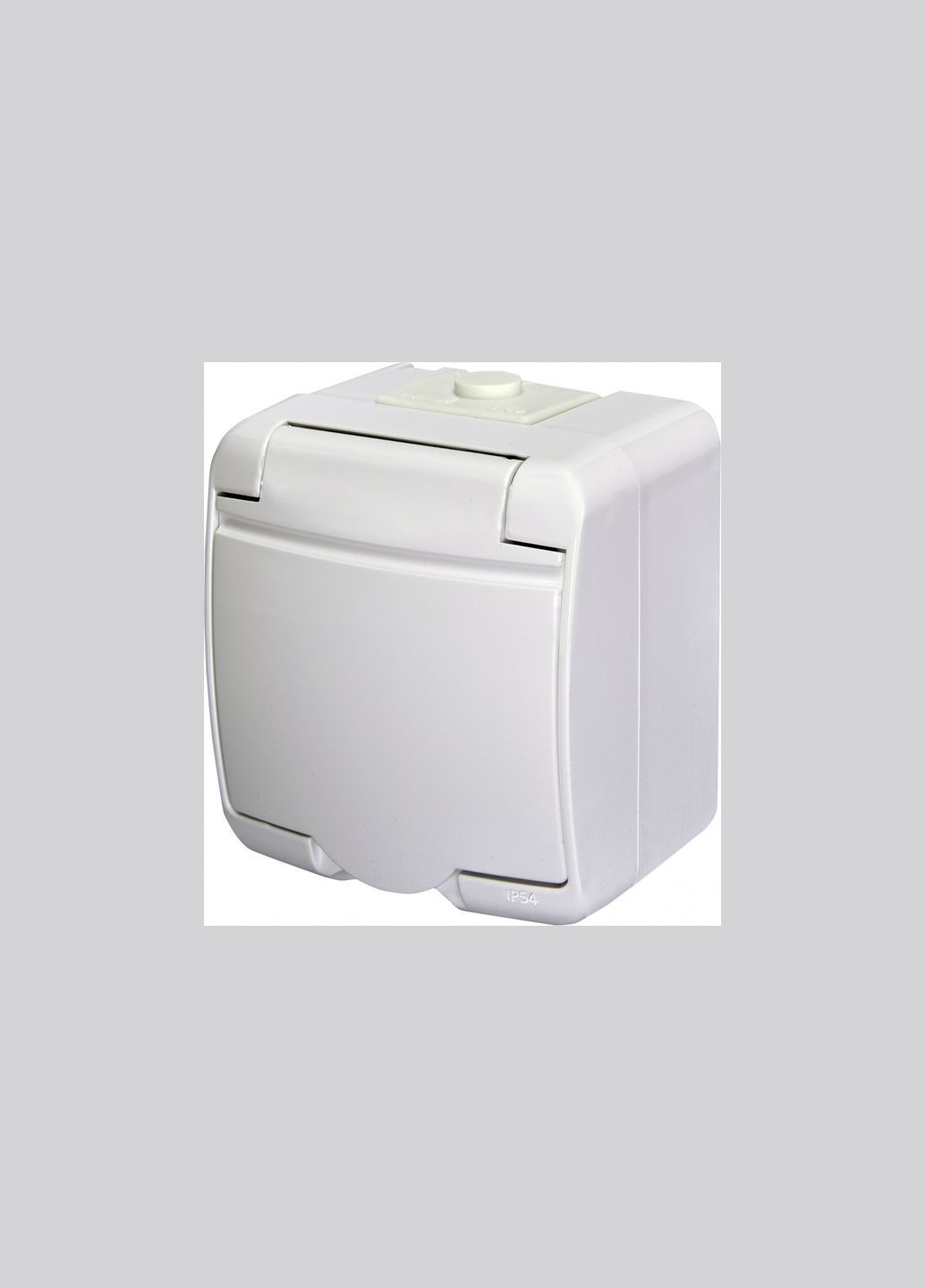 Розетка із заземленням зовнішня з кришкою IP54 біла [4668015] RHE-1s ETI (344529096)