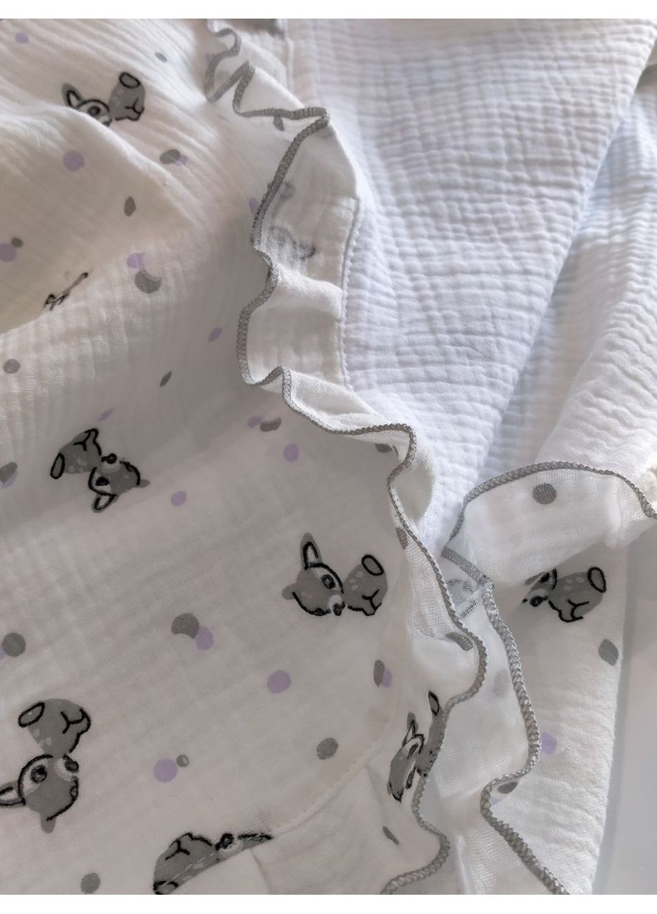 Мусліновий плед з рюшем, розмір 100*100 No Brand (371333969)