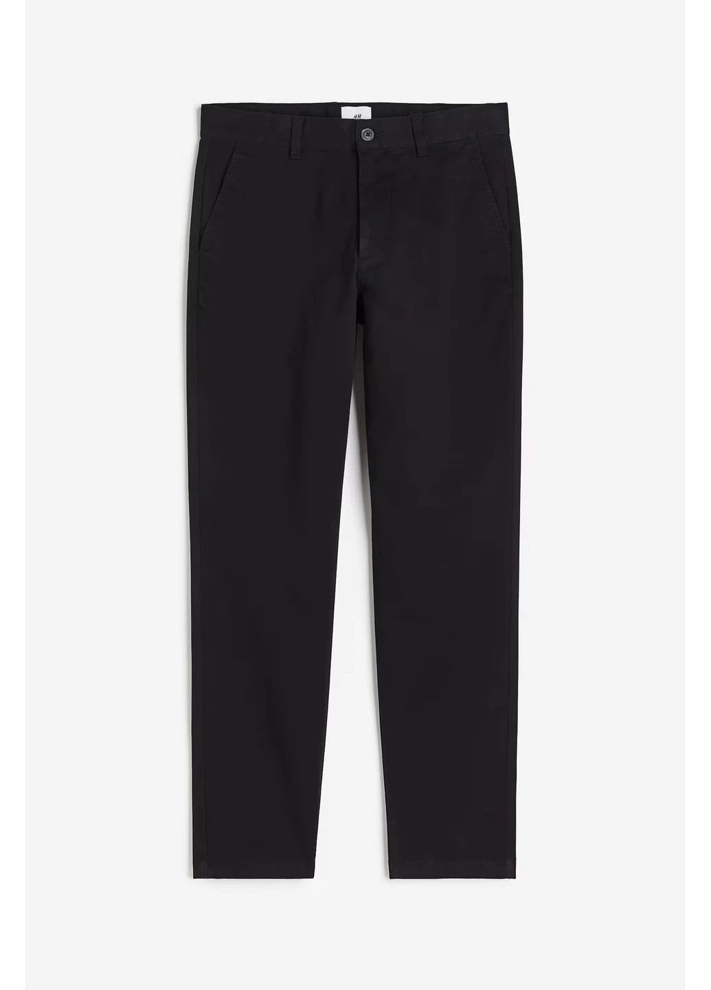 ЧИНОСИ З бавовни SLIM FIT чоловічі чорні 29/32 H&M (369646649)