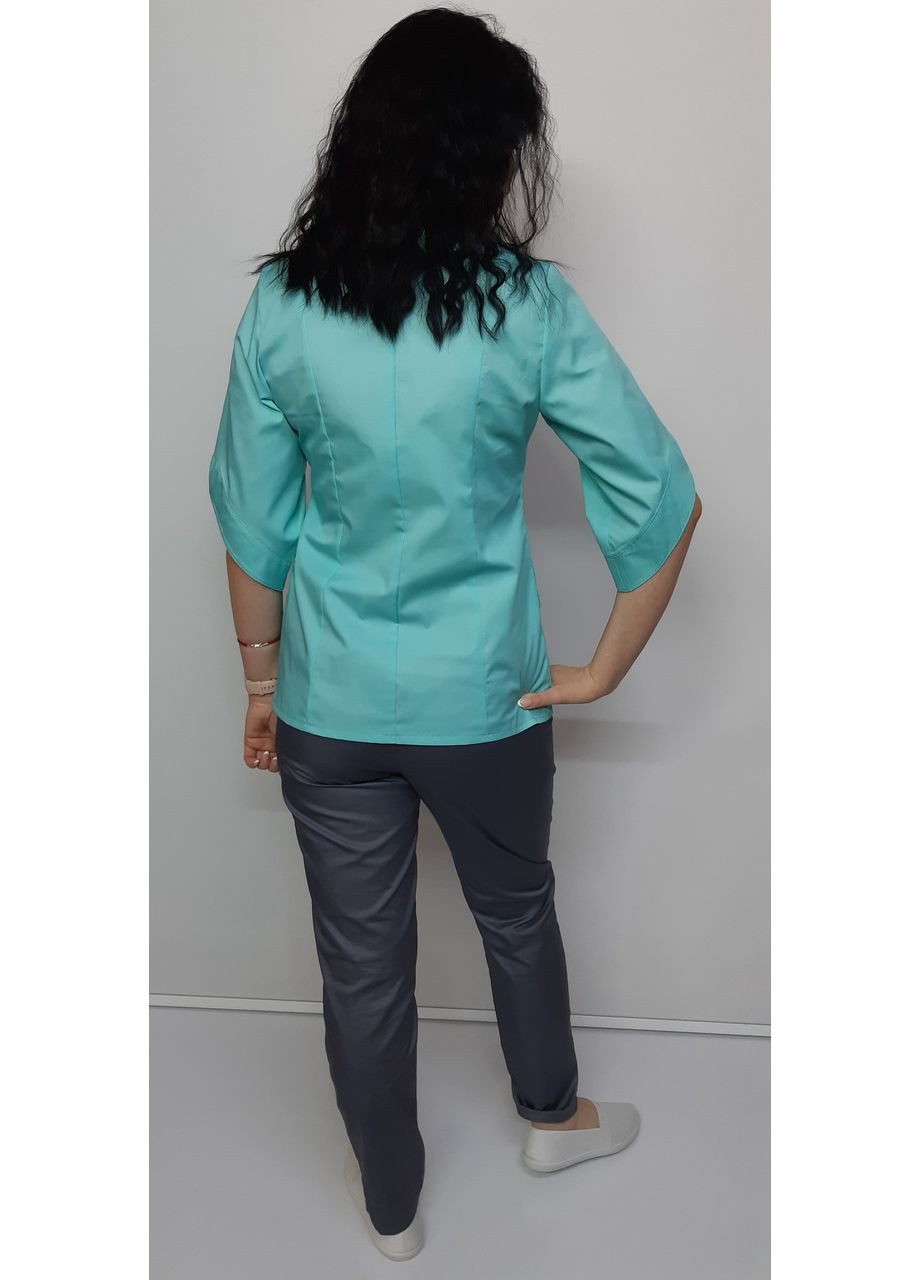 Жіночий медичний костюм Стефанія котон 46 розмір три чверті рукав No Brand (365843430)